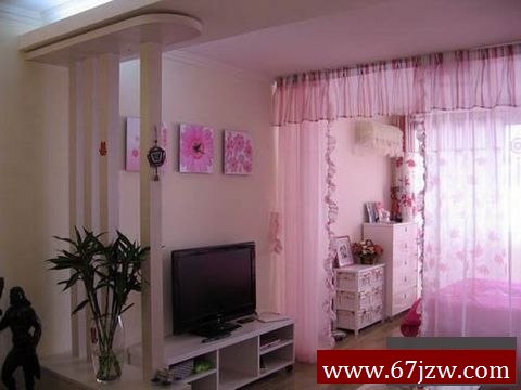 57平小户型温馨婚房效果图